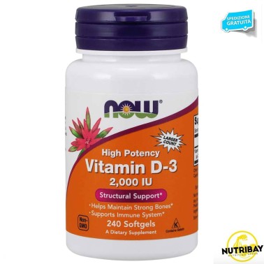 NOW FOODS VITAMIN D3 - 2000 240 PERLE VITAMINE