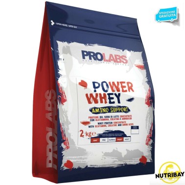 PROLABS POWER WHEY AMINO SUPPORT busta da 2 kg PROTEINE