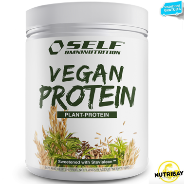 Self Vegan 500 Gr. Integratore di proteine vegetali riso avena senza lattosio con stevia PROTEINE